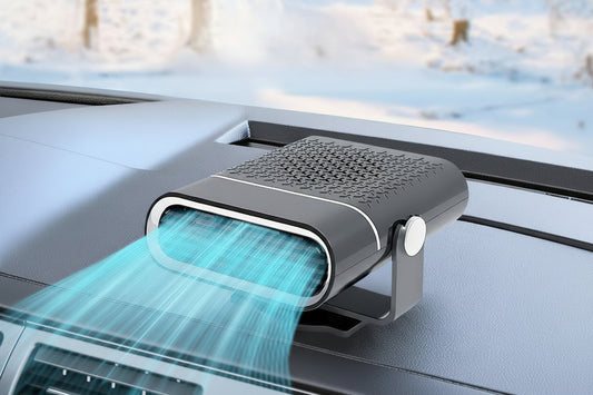 12V 120W Portable Car Heater Fast Heating & Cooling Fan 360° Rotation Defogger/Defroster Cigarette Lighter Plug-In