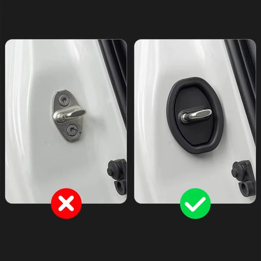 4Pcs/8Pcs Silicone Car Door Lock Buckle Protection Cover Elastic Anti-Collision Shock Absorbing Pad Mute Buffering Cushion