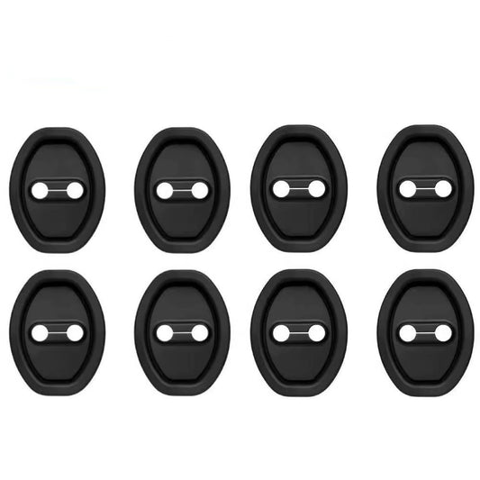 4Pcs/8Pcs Silicone Car Door Lock Buckle Protection Cover Elastic Anti-Collision Shock Absorbing Pad Mute Buffering Cushion