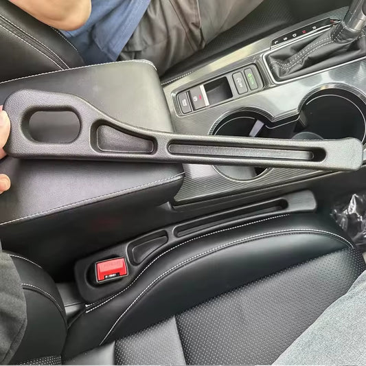 2Pc Car Seat Gap Filler Organizer Waterproof Car Seat Gap Plug Strip with 2 Grooves Seat Gap Storage Auto Interior Accessories