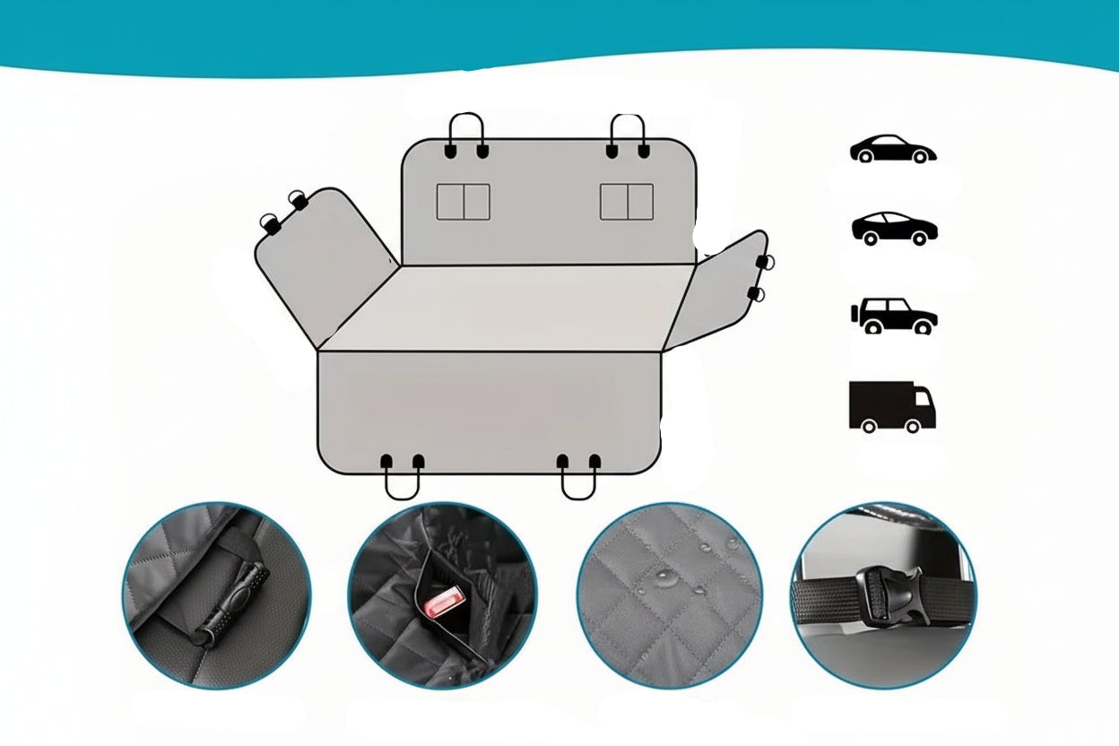 Ideal Car Seat Cover, Upgrade Your Car Seats with This Waterproof, Scratch-Resistant Dog Hammock Cover!