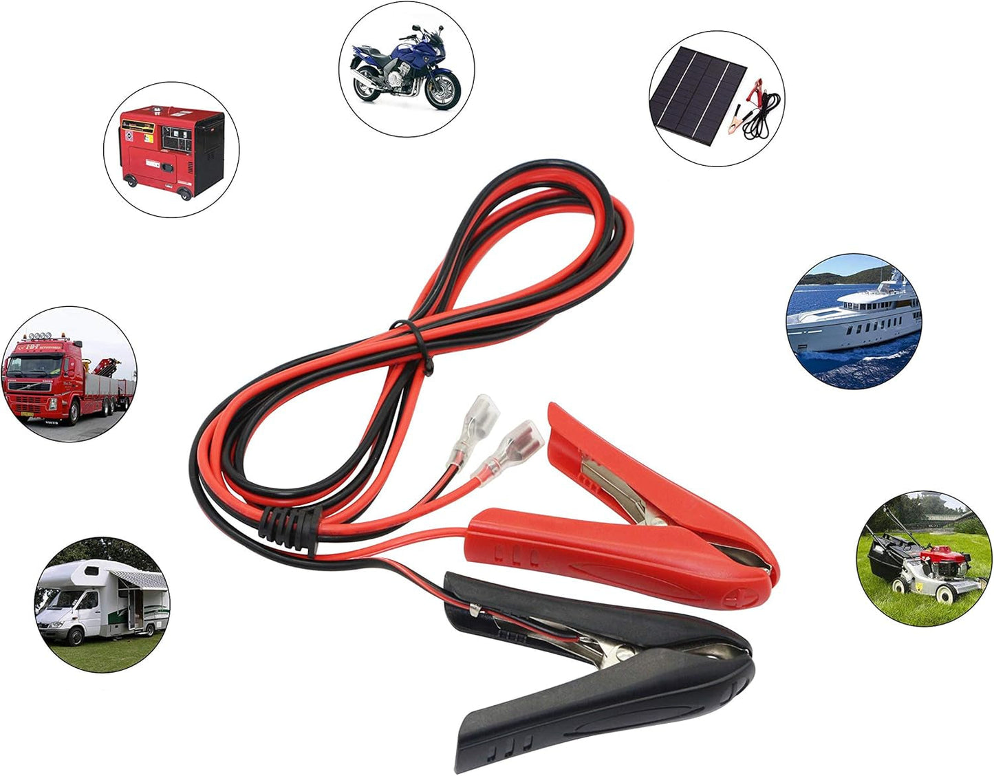 CERRXIAN 1,8 M 18 AWG 12 V 24 V Abrazadera De Batería Clip Con Empalme Rápido Bloqueo Terminal Cable De Extensión,Utensilios Para El Hogar
