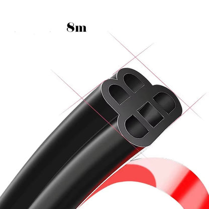 8M Double Layer Car Door Rubber Seal Strips Seal Adhesive Sticker Window Engine Cover Door Trunk Noise Insulation Weatherstrip