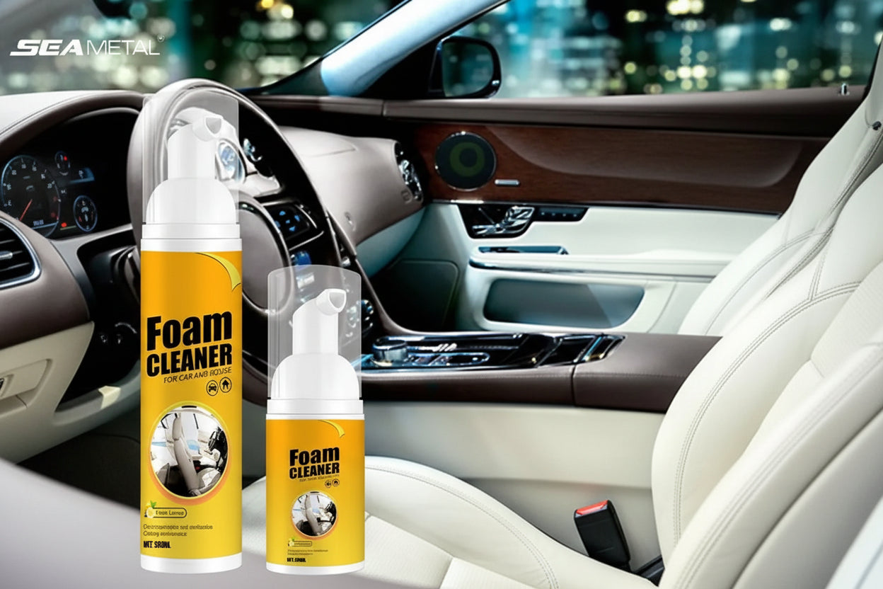SEAMETAL 150/60Ml Multi-Purpose Foam Cleaner Spray Car Home Interior Cleaner Foam Spray Anti-Aging Protection for Car Accessorie