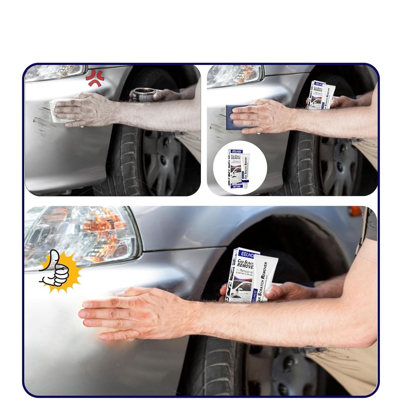 Reparador Arañazos Coche,  Quita Arañazos Coche, Pulimento Coche Arañazos, Quita Rayones Coche, Con Esponja, Para Arañazos De Ramitas Y Clavos