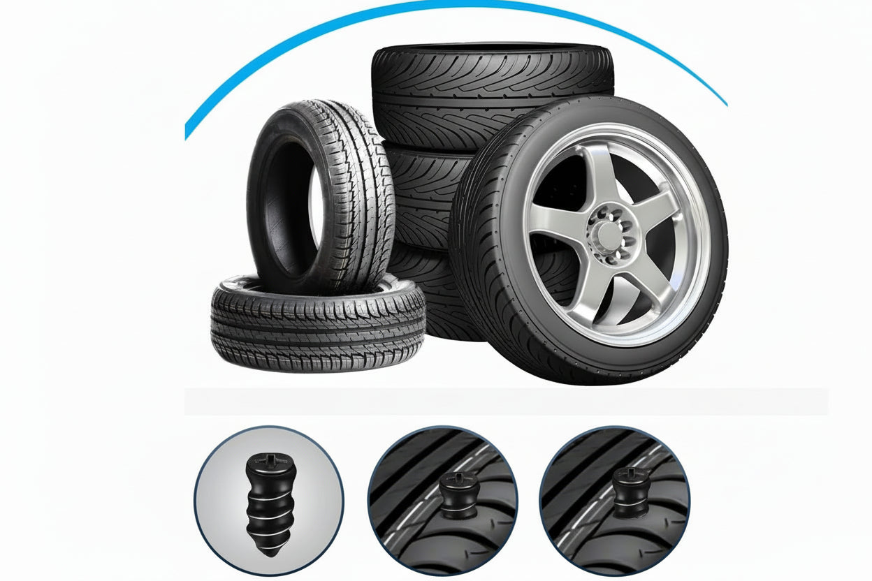 Puncture Repair Kit for Car Vacuum Tire Repair Screws, Quick Fix Self-Service Tire Repair Nails for Flat Tires with Screwdriver