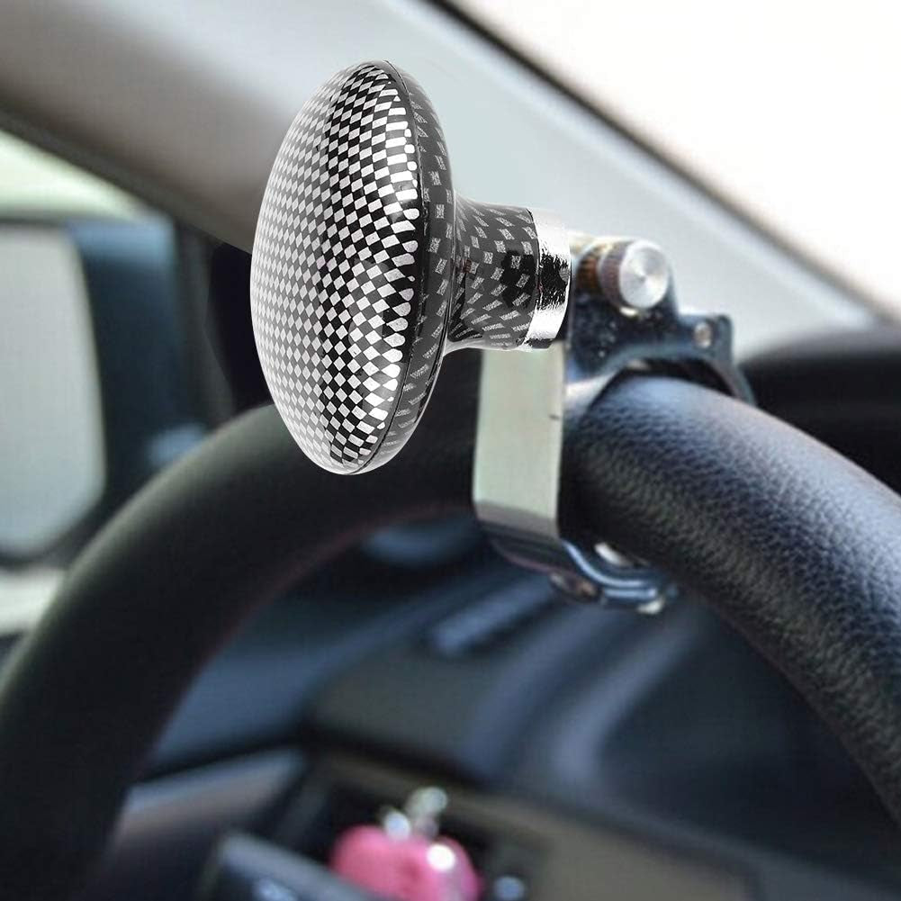 Pomo Universal Para Volante De Coche, Perilla Giratoria De Fibra De Carbono, Bola De Ayuda Para Volante De Coche, Para Discapacitados, Camión, Tractor (Fibra De Carbono)